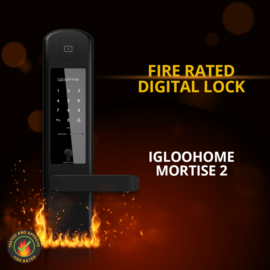 igloohome mortise 2 fire rated digital lock